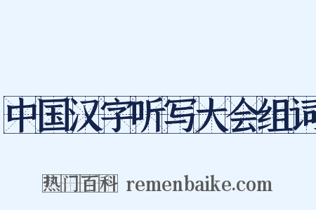 中国汉字听写大会组词是什么意思的图片